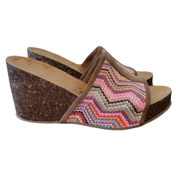 Blowfish of Malibu Colorful Wedge Sandals Size 8 - Picture 1 of 5